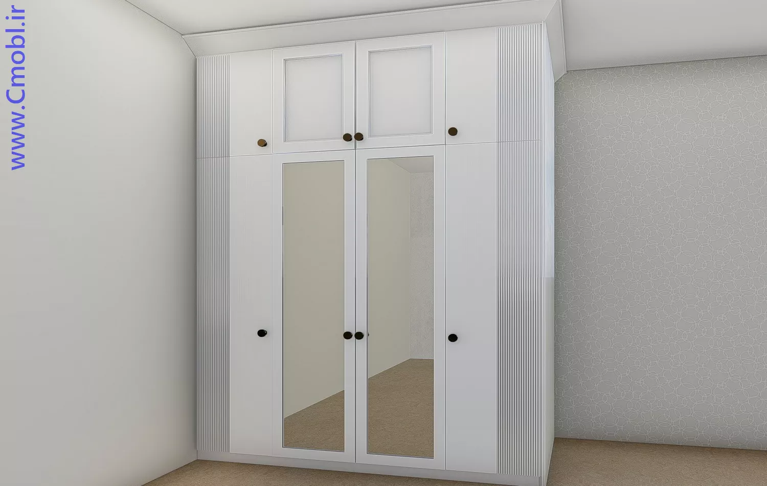 کمد و کابينت نيو کلاسيک در دو رنگ