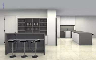 کابينت مدرن و ميز بار