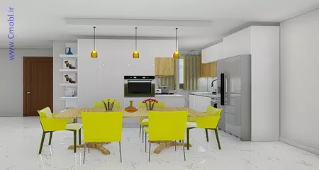 کابينت سفيد گردويي