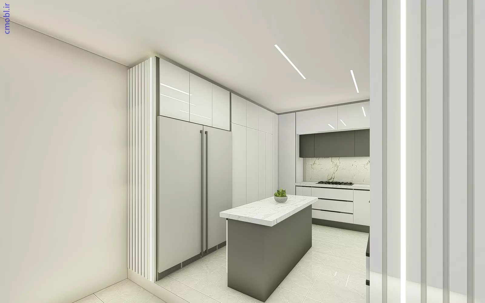 کابينت مدرن و کافي بار جزيره