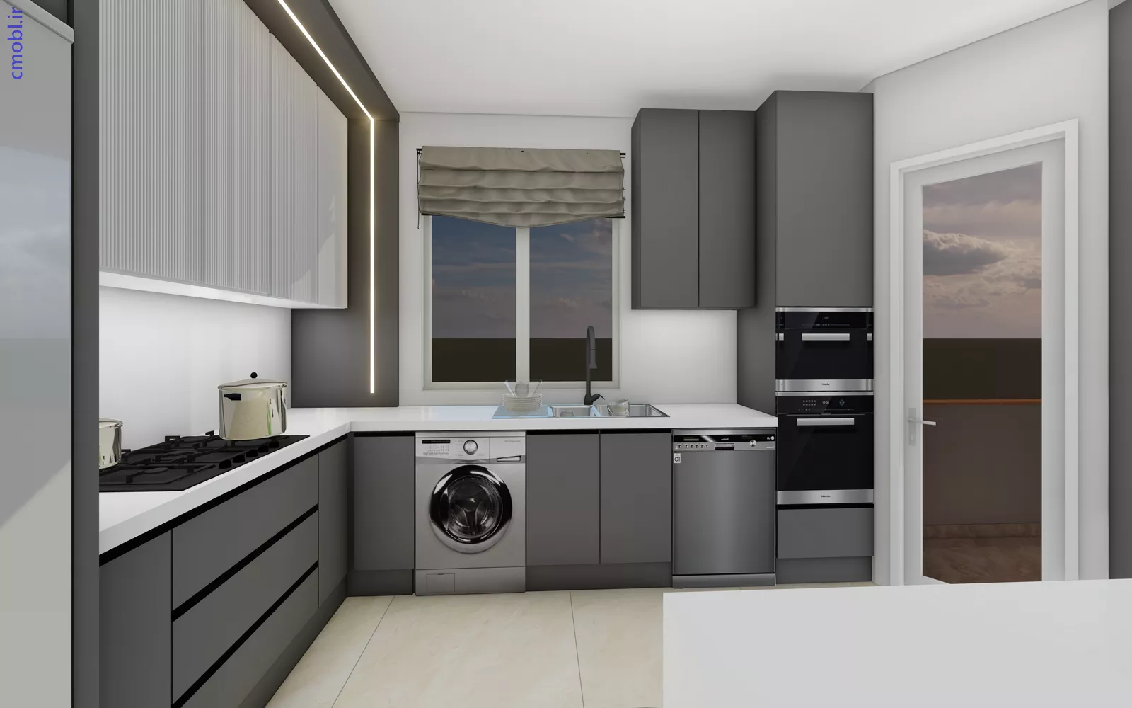 کابينت مدرن , پارتيشن ,