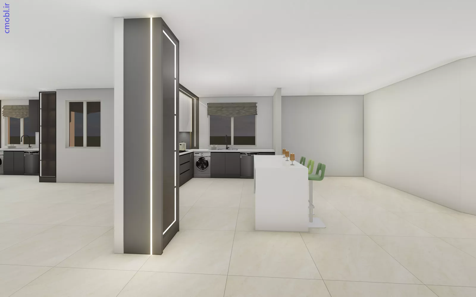 کابينت مدرن , پارتيشن ,